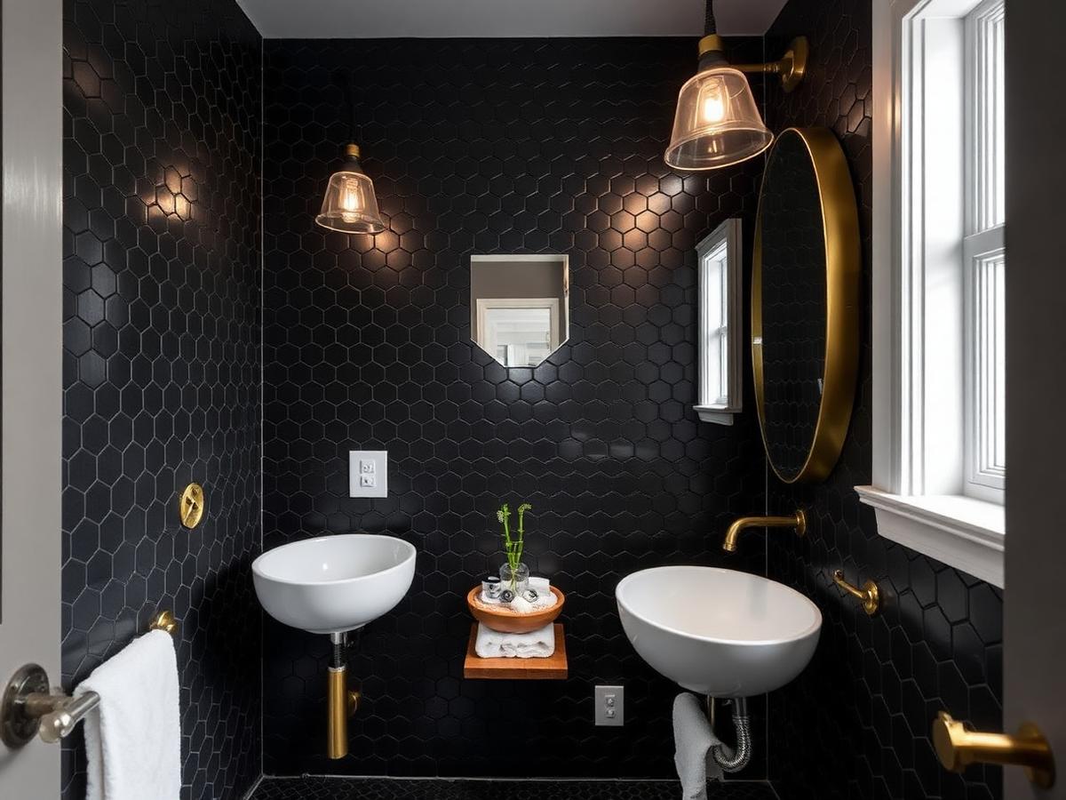 Moody Guest Powder Room